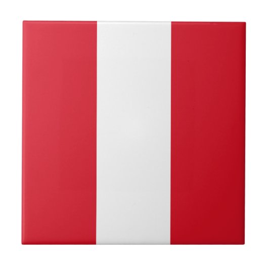 Peru-Flagge Fliese (Vorderseite)