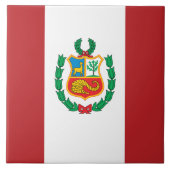 Peru-Flagge Fliese (Vorderseite)