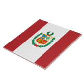 Peru-Flagge Fliese (Seite)