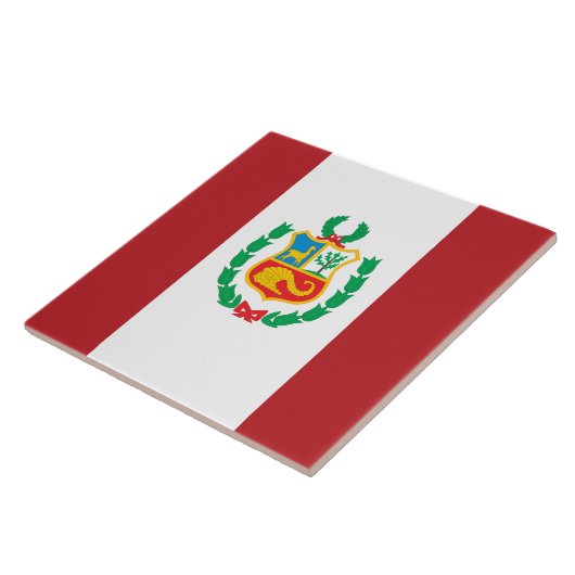 Peru-Flagge Fliese (Seite)