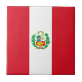Peru-Flagge Fliese (Vorderseite)