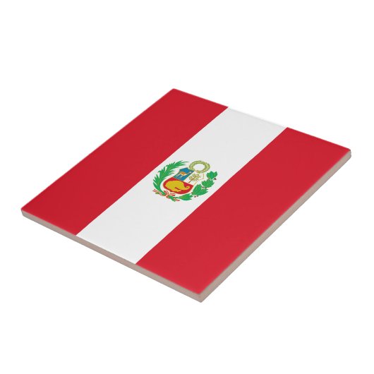 Peru-Flagge Fliese (Seite)
