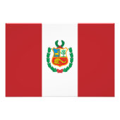 Peru-Flagge Fotodruck (Vorne)