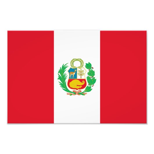 Peru-Flagge Fotodruck (Vorne)