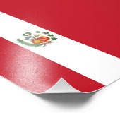 Peru-Flagge Fotodruck (Ecke)