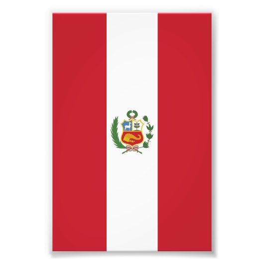 Peru-Flagge Fotodruck (Vorne)