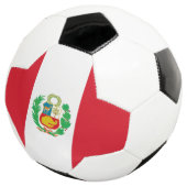 Peru-Flagge Fußball (Dreiviertel)