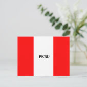 Peru-Flagge, gekennzeichnet Postkarte (Stehend Vorderseite)