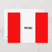 Peru-Flagge, gekennzeichnet Postkarte (Vorne/Hinten)