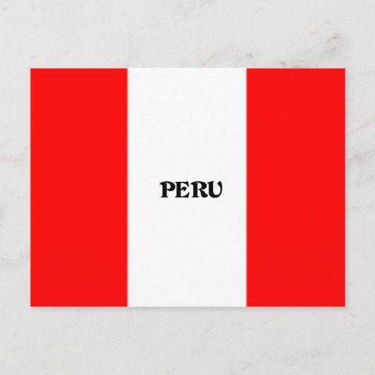 Peru-Flagge, gekennzeichnet Postkarte (Vorderseite)