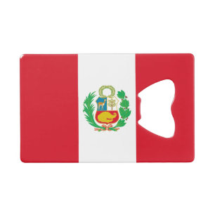 Peru-Flagge Geldbeutel Flaschenöffner