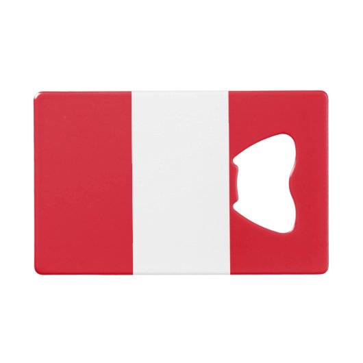 Peru-Flagge Geldbeutel Flaschenöffner (Vorderseite (Horizontal))