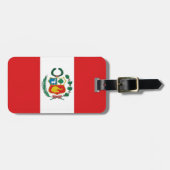 Peru-Flagge Gepäckanhänger (Vorderseite horizontal)