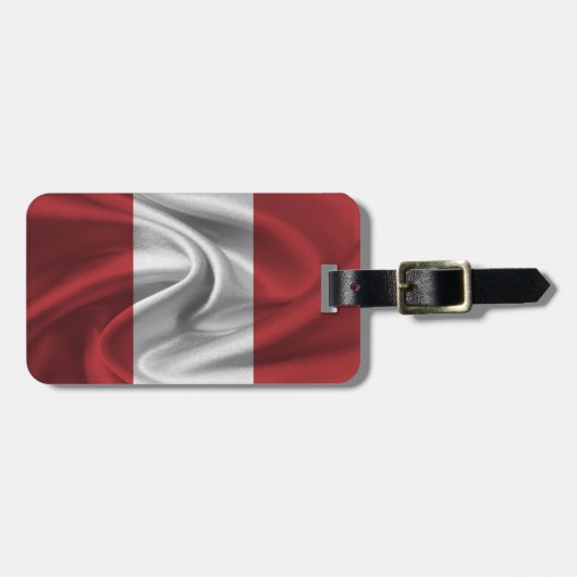 Peru-Flagge Gepäckanhänger (Vorderseite horizontal)