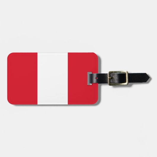 Peru-Flagge Gepäckanhänger (Vorderseite horizontal)