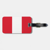 Peru-Flagge Gepäckanhänger (Rückseite horizontal)