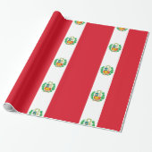 Peru-Flagge Geschenkpapier (Ungerollt)
