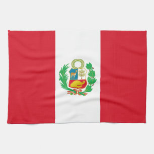 Peru-Flagge Geschirrtuch