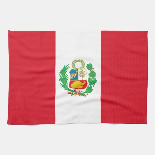 Peru-Flagge Geschirrtuch (Horizontal)