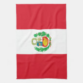 Peru-Flagge Geschirrtuch (Vertikal)