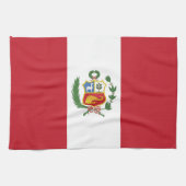 Peru-Flagge Geschirrtuch (Horizontal)