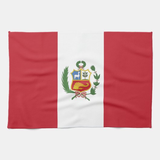 Peru-Flagge Geschirrtuch (Horizontal)