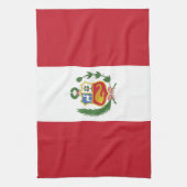 Peru-Flagge Geschirrtuch (Vertikal)