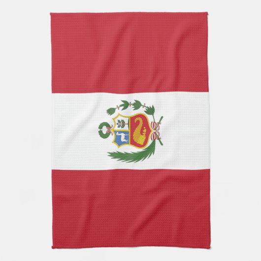 Peru-Flagge Geschirrtuch (Vertikal)