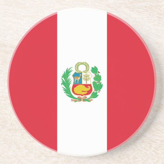 Peru-Flagge Getränkeuntersetzer (Vorne)