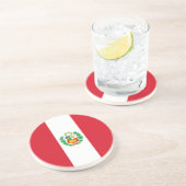 Peru-Flagge Getränkeuntersetzer (Seite)