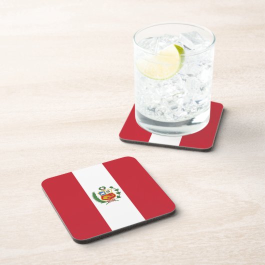 Peru-Flagge Getränkeuntersetzer (Rechte Seite)