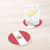 Peru-Flagge Getränkeuntersetzer (Seite)