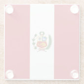 Peru-Flagge Glasuntersetzer (Rückseite)