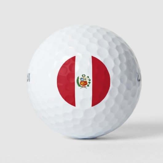 Peru-Flagge Golfball (Vorderseite)