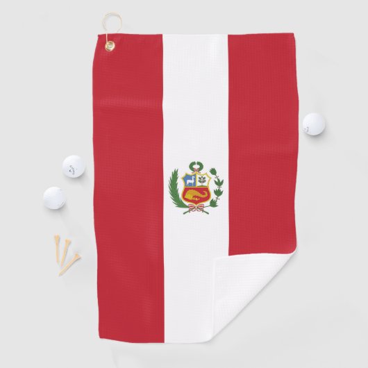 Peru-Flagge Golfhandtuch (Insitu)