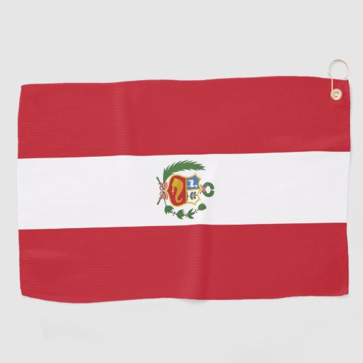 Peru-Flagge Golfhandtuch (Horizontal)