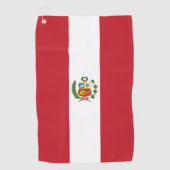 Peru-Flagge Golfhandtuch (Vorderseite)