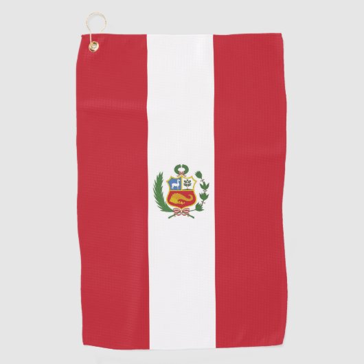 Peru-Flagge Golfhandtuch (Vorderseite)