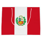 Peru-Flagge Große Geschenktüte (Vorderseite)