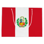 Peru-Flagge Große Geschenktüte (Rückseite)