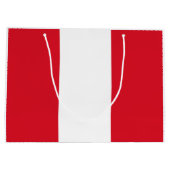 Peru-Flagge Große Geschenktüte (Rückseite)