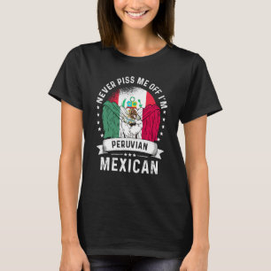 Peru-Flagge in Mexiko gewachsener Humor Bürger Sto T-Shirt
