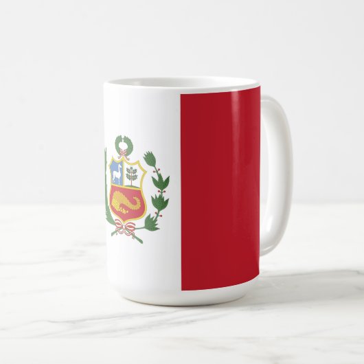 Peru-Flagge Kaffeetasse (VorderseiteRechts)