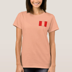 Peru-Flagge + Karte T-Shirt