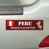 Peru-Flagge + Karten-Autoaufkleber Autoaufkleber (Auf Auto)