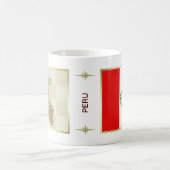 Peru-Flagge + Karten-Tasse Kaffeetasse (Mittel)