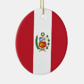 Peru-Flagge Keramik Ornament (Rechts)