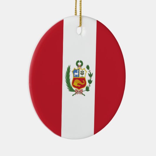 Peru-Flagge Keramik Ornament (Rechts)