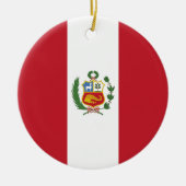 Peru-Flagge Keramik Ornament (Vorne)