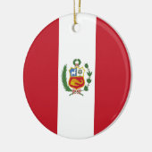 Peru-Flagge Keramik Ornament (Links)